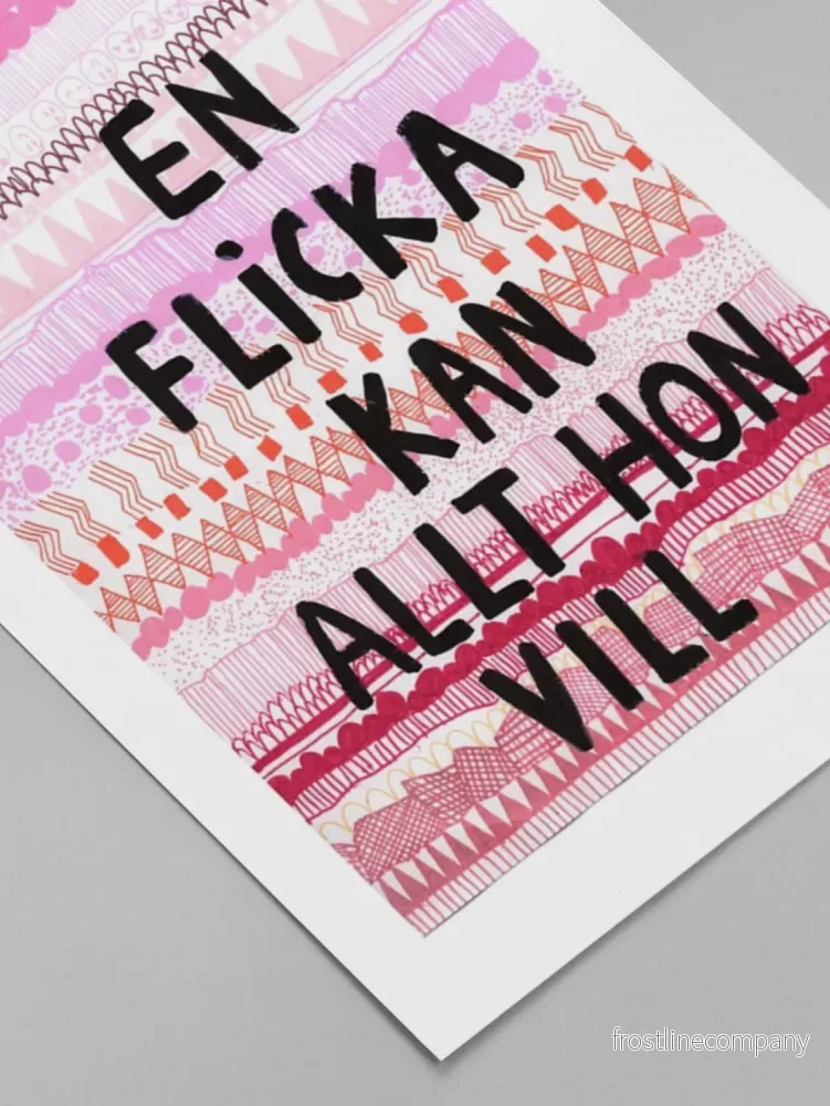 Vykort ”En flicka kan allt hon vill”