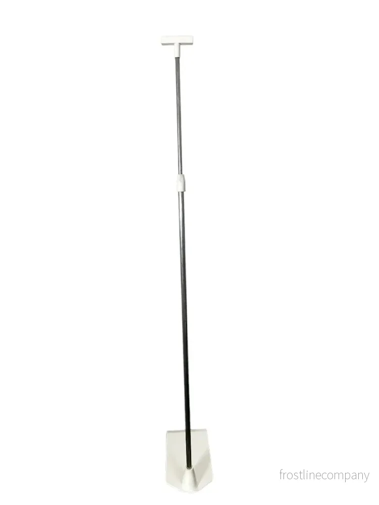 Pallställ, justerbar, 12 x 22 cm, H 75–100 cm, skyltställ, för plastramar, vit