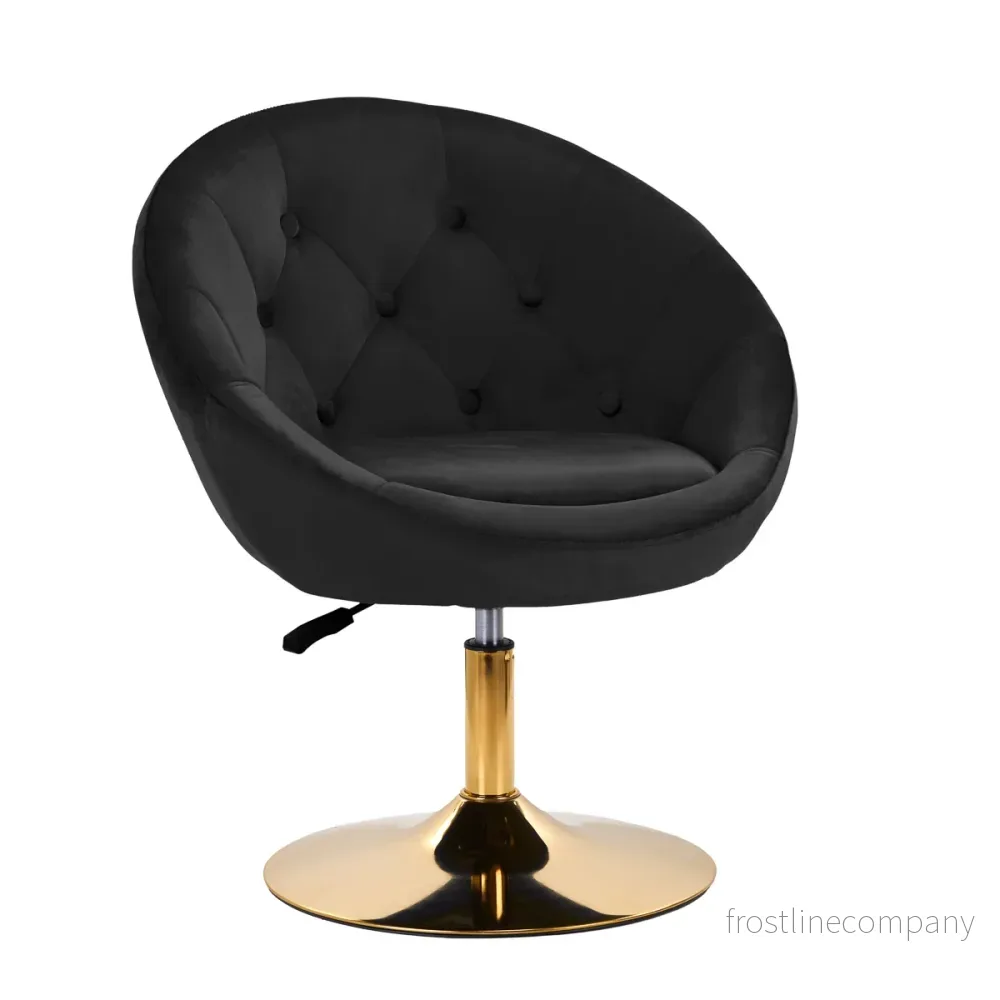 Taburett 4Rico QS-BL12B i sammet – Svart (Justerbar) Taburett 4Rico QS-BL12B i sammet – Svart (Justerbar)