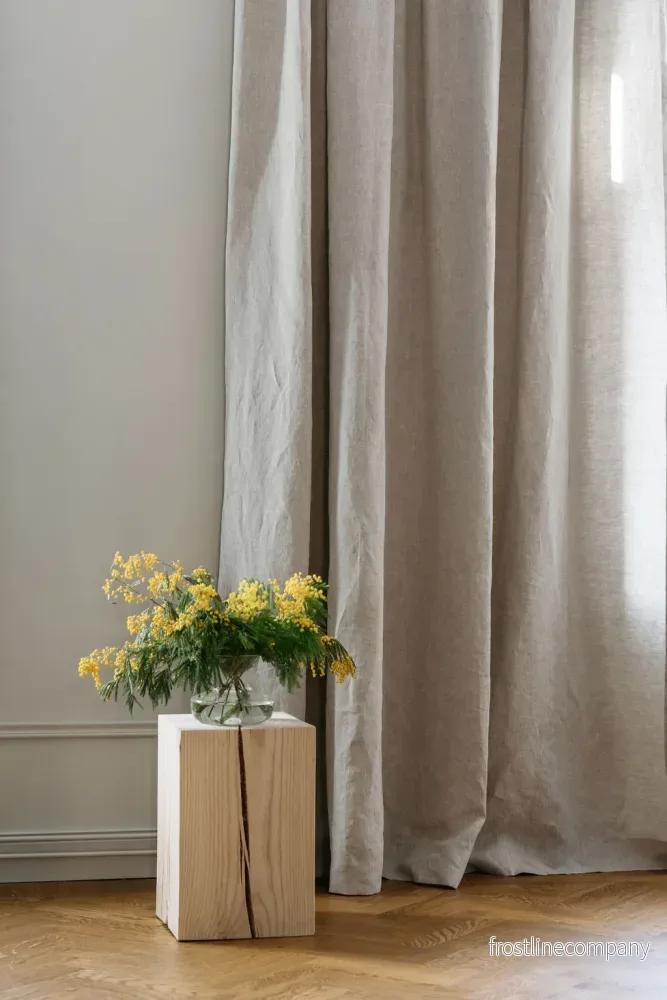 Linen Curtain Beige