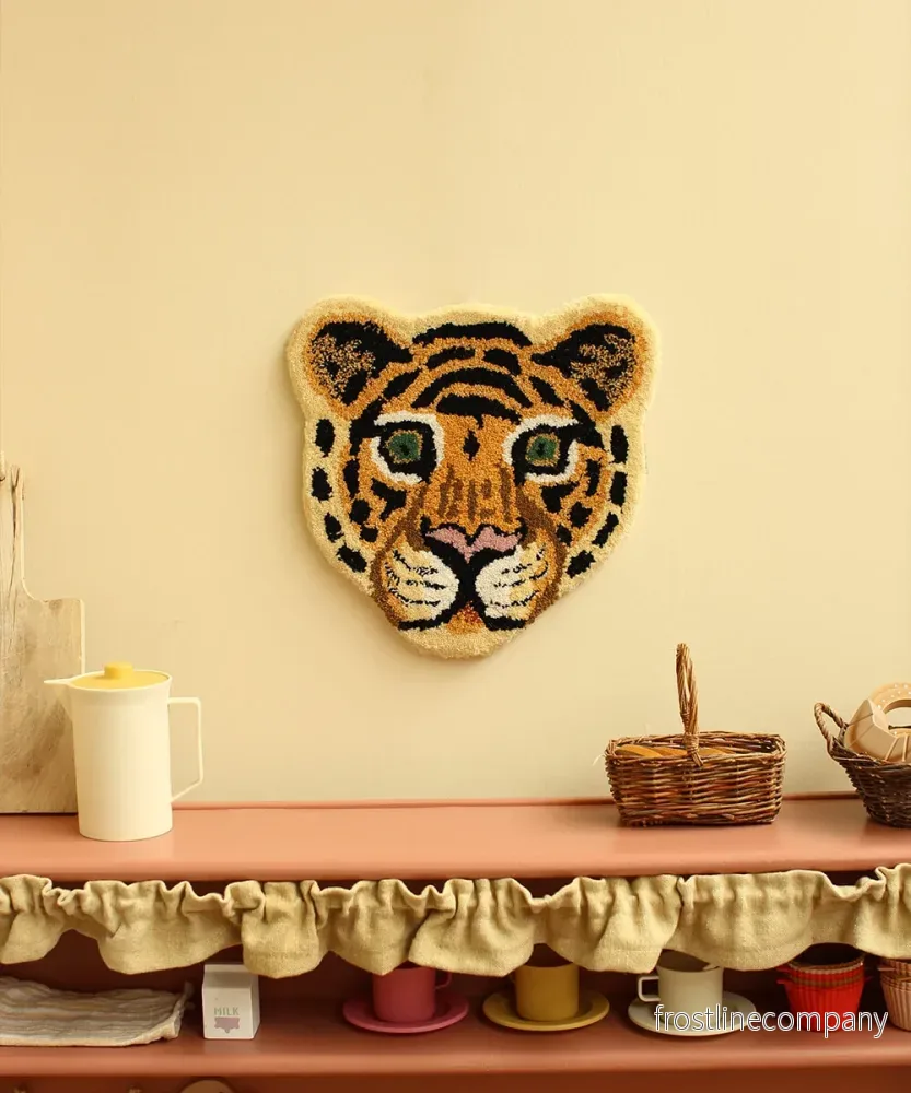 Tiger huvud matta small - Bild 2