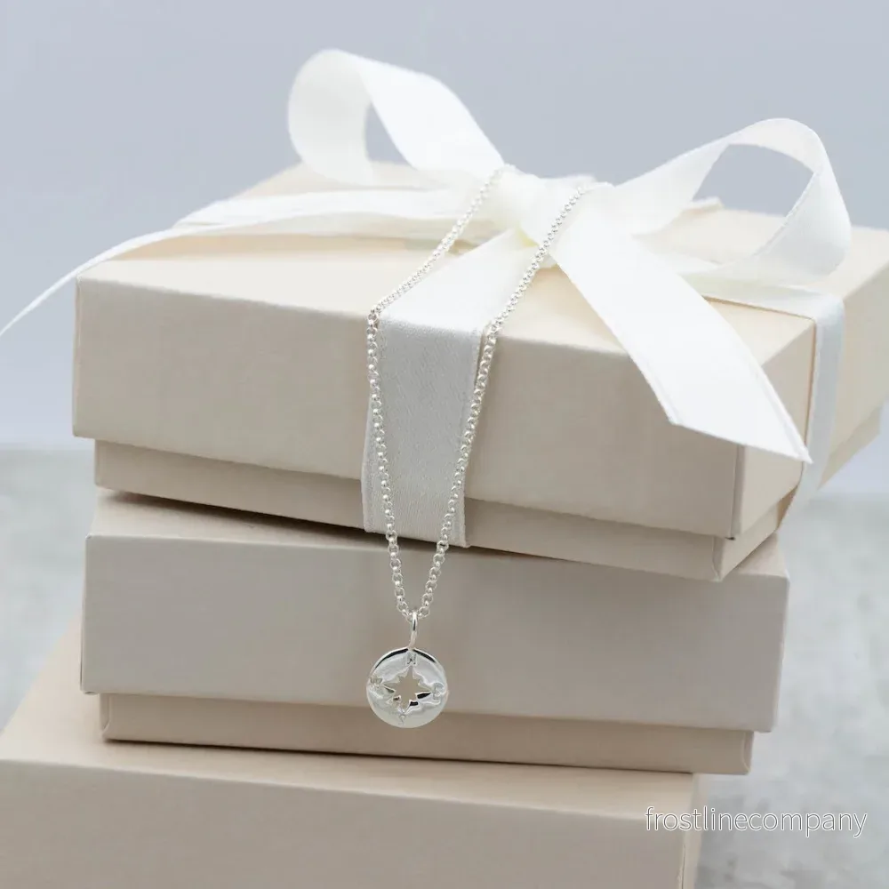 Silverhalsband kompass - Bild 2