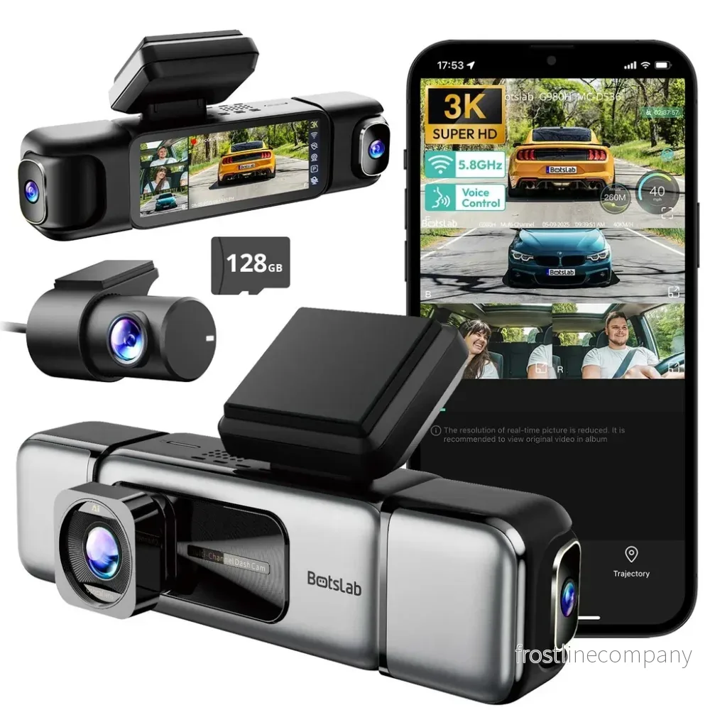 Botslab G980H 4-kanals 4K wifi GPS 128 GB 360-graders dashcam Botslab G980H 4-kanals 4K wifi GPS 128 GB 360-graders dashcam