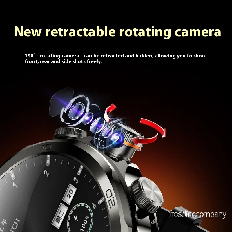 Smartklocka AMOLED 1.95" - Roterande Kamera - Face Unlock - 2 Färger - Bild 3