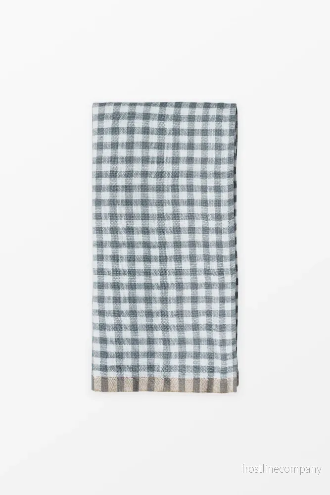 Gingham linen Napkin Blue