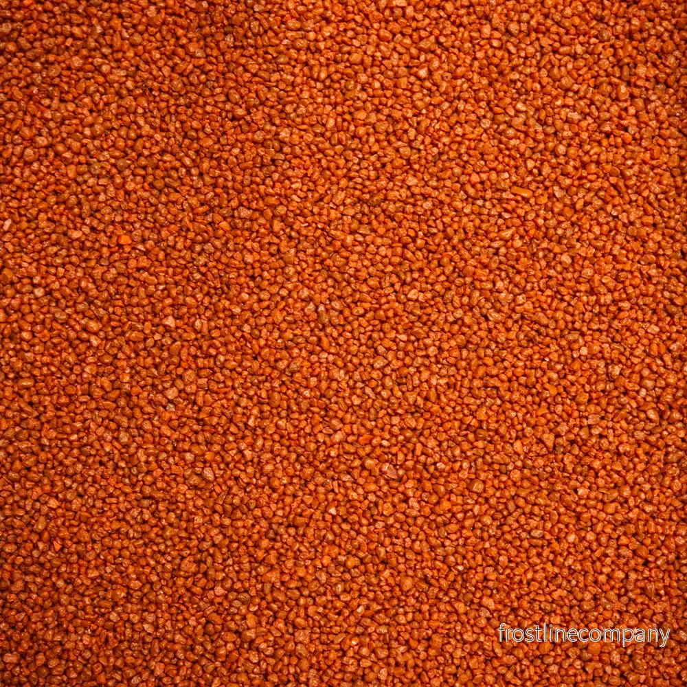 Ozami Kvarts 2–3mm Orange – Dekorativt grus för färgrik botten