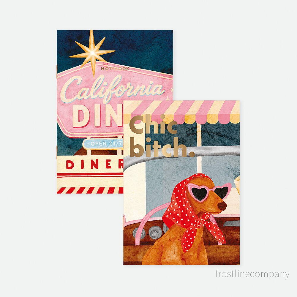 Anteckningsböcker California Diner 2-pack Anteckningsböcker California Diner 2-pack
