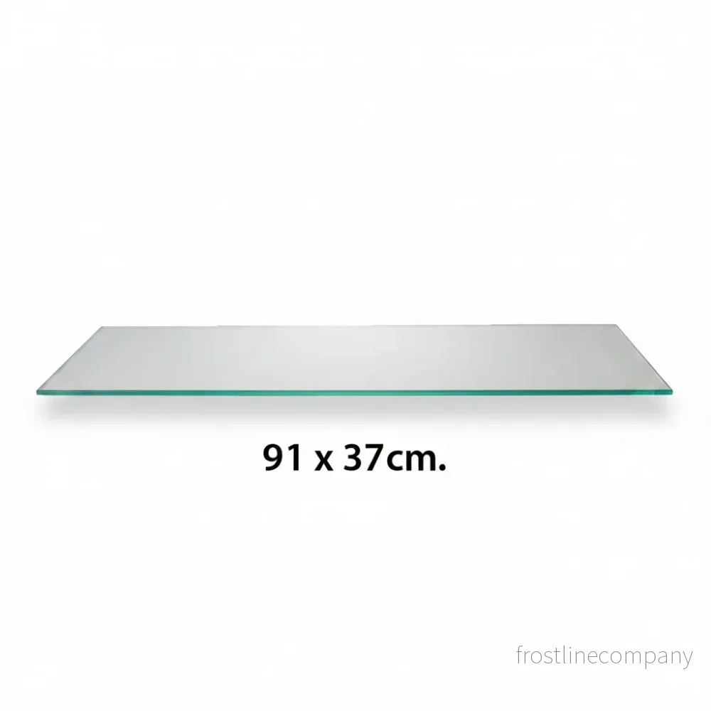 Glashylla, klar, 6 mm, 91 x 37 cm Glashylla, klar, 6 mm, 91 x 37 cm