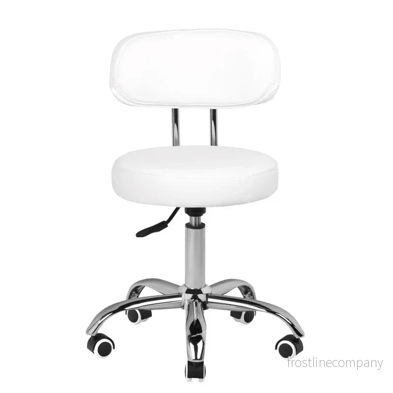 Taburett A-007 Vit - Justerbar i Konstläder - Bild 2