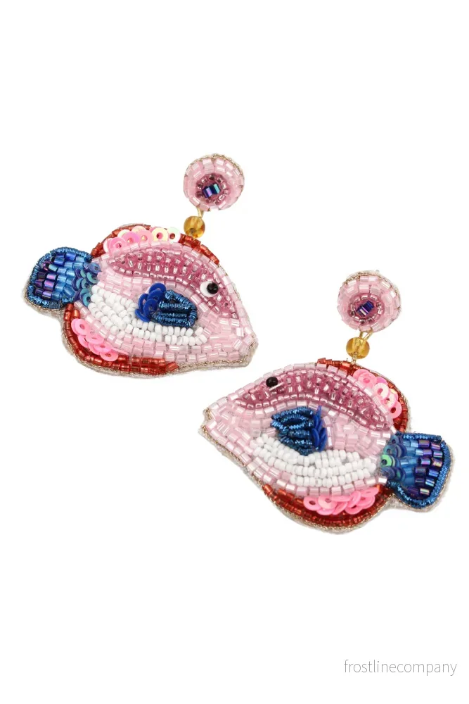 Örhängen blå/rosa fisk Örhängen blå/rosa fisk