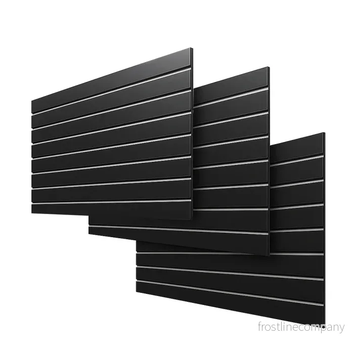 Ribbadpanel - 120 x 240 cm. - svart - 10 cm. - supersats, lätt struktur.