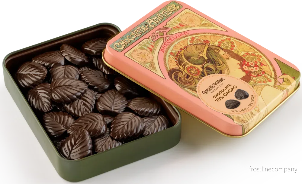 Amatller Plåtask löv mörk choklad 70% Amatller Plåtask löv mörk choklad 70%