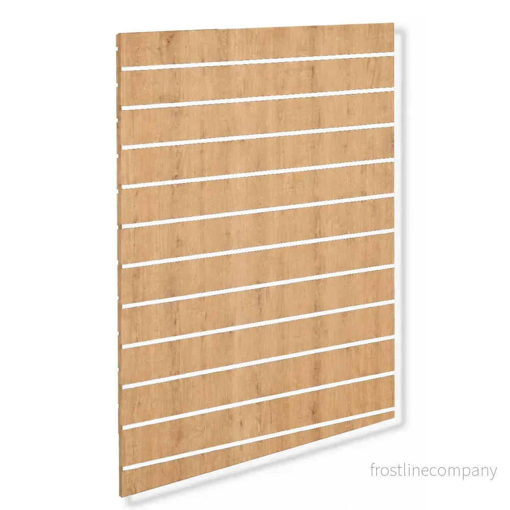 Rillepanel – standard (120 x 120 cm) – eklook med vita alulister Rillepanel – standard (120 x 120 cm) – eklook med vita alulister