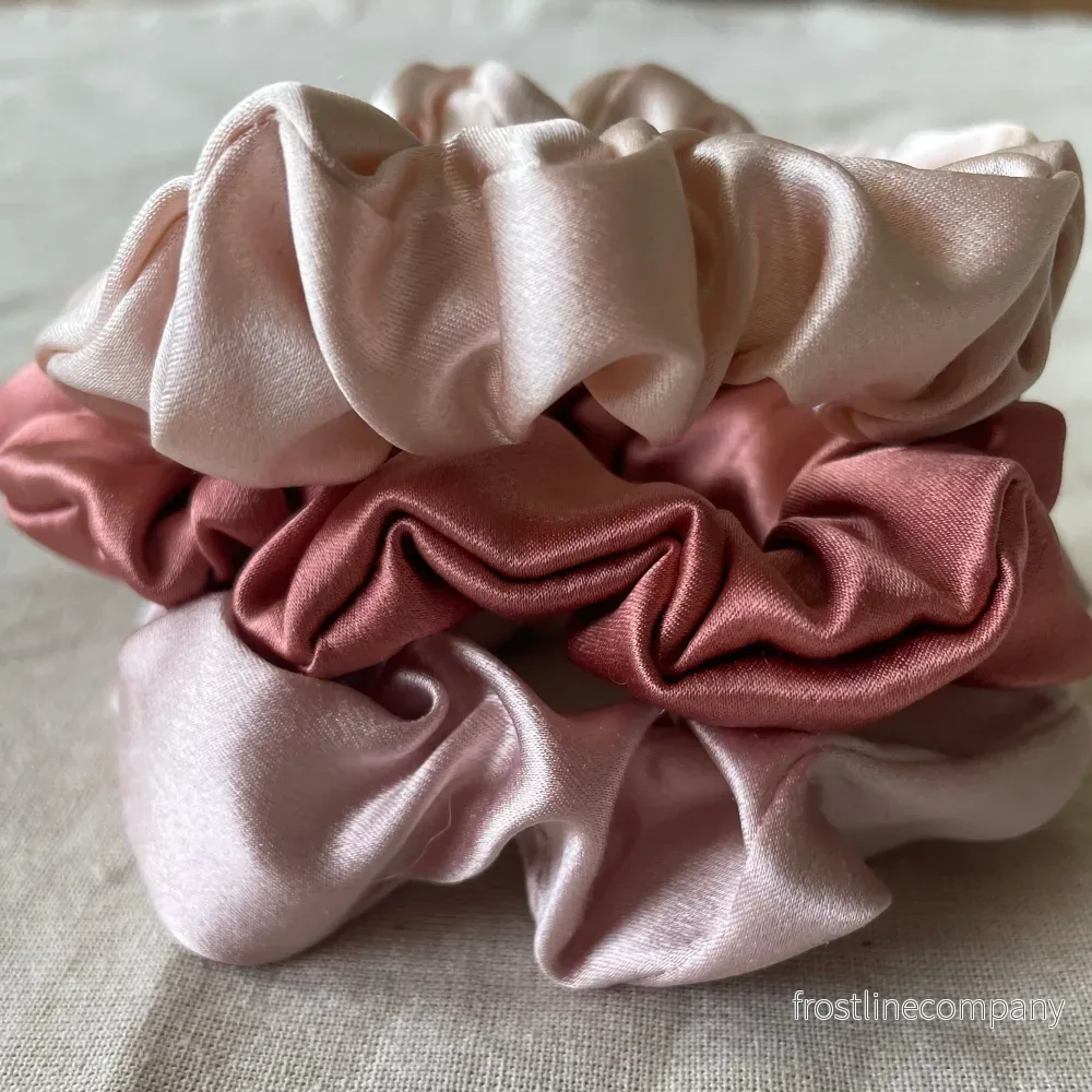100% 30 momme Standard Silk Scrunchies 3 pack 100% 30 momme Standard Silk Scrunchies 3 pack
