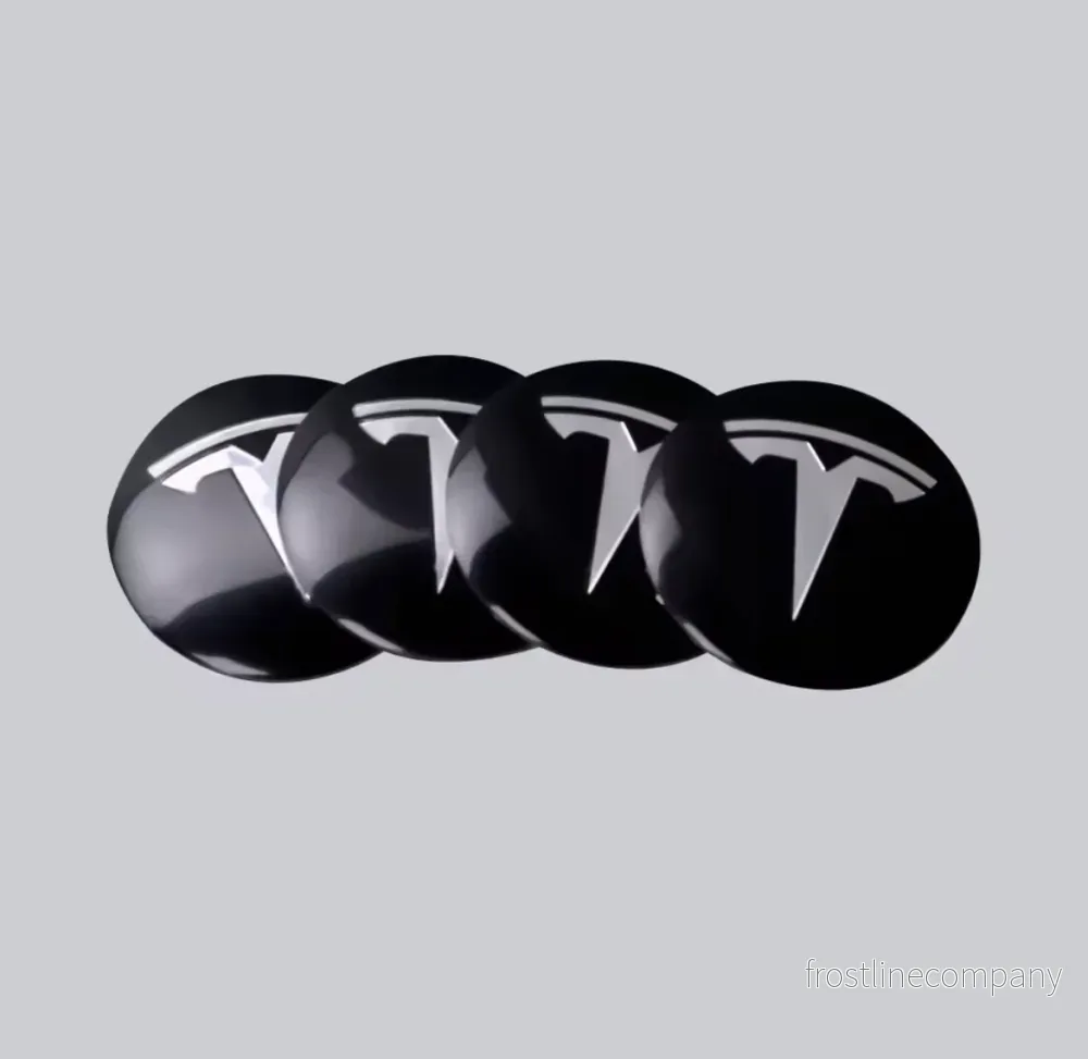 Självhäftande Tesla-märken för fälgcentrum Självhäftande Tesla-märken för fälgcentrum