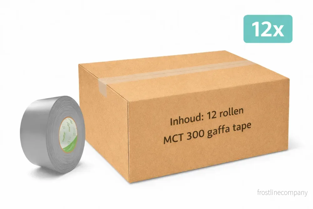 12 st MegaTape MCT 300 · Gaffatejp · 75 mm · grå · rulle 50 m