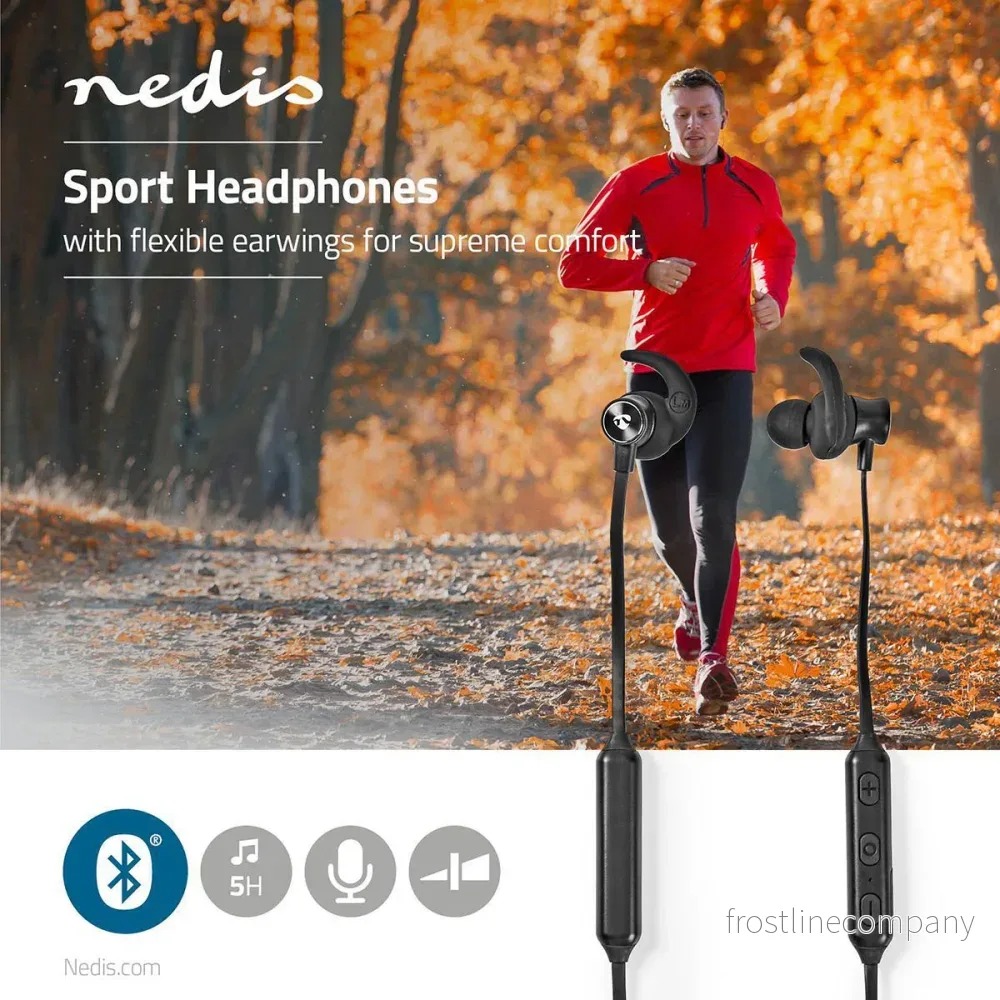 Sporthörlurar | Bluetooth | In-Ear | Flexibel sladd | Svarta Sporthörlurar | Bluetooth | In-Ear | Flexibel sladd | Svarta