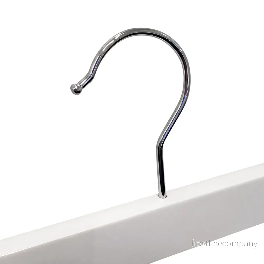 Trägalge, massiv, platt, vuxen, med stång, vit, 12 mm tjock, 45 cm - Bild 2