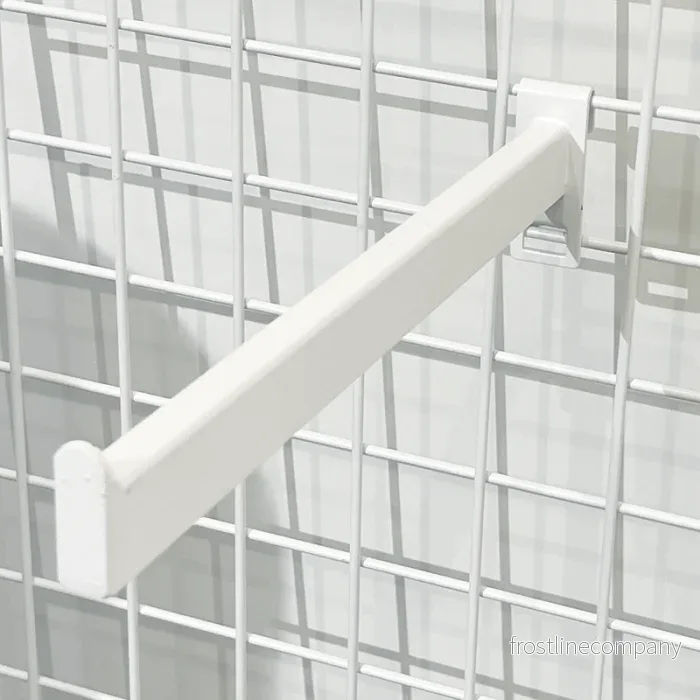 Rakt fronthängare för gitter. Vit - 30 cm