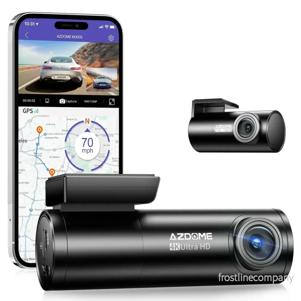 AZDome M300S 4K 2CH Dual Wifi GPS 64gb dashcam