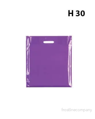 Plastpåse, liten, lila, förp. med 100 st., 35 mikron, B 25 x D/BF 6 x H 30 cm, förstärkta handtag
