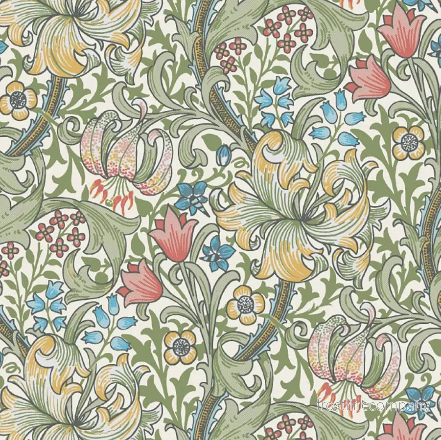 Servetter William Morris Golden Lily green