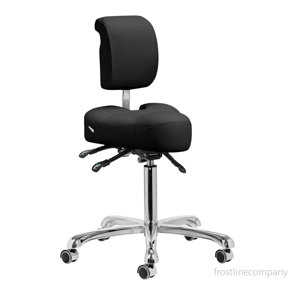 Giovanni 1005 Taburett med Ryggstöd & Tiltbar Sits – Svart Giovanni 1005 Taburett med Ryggstöd & Tiltbar Sits – Svart