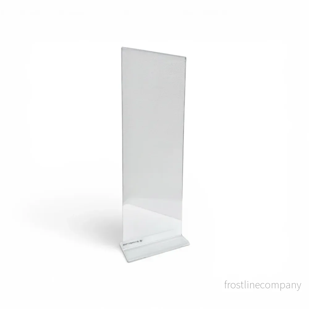 Skylthållare, ½ A4 hög, stående för bord, akryl - Bild 2