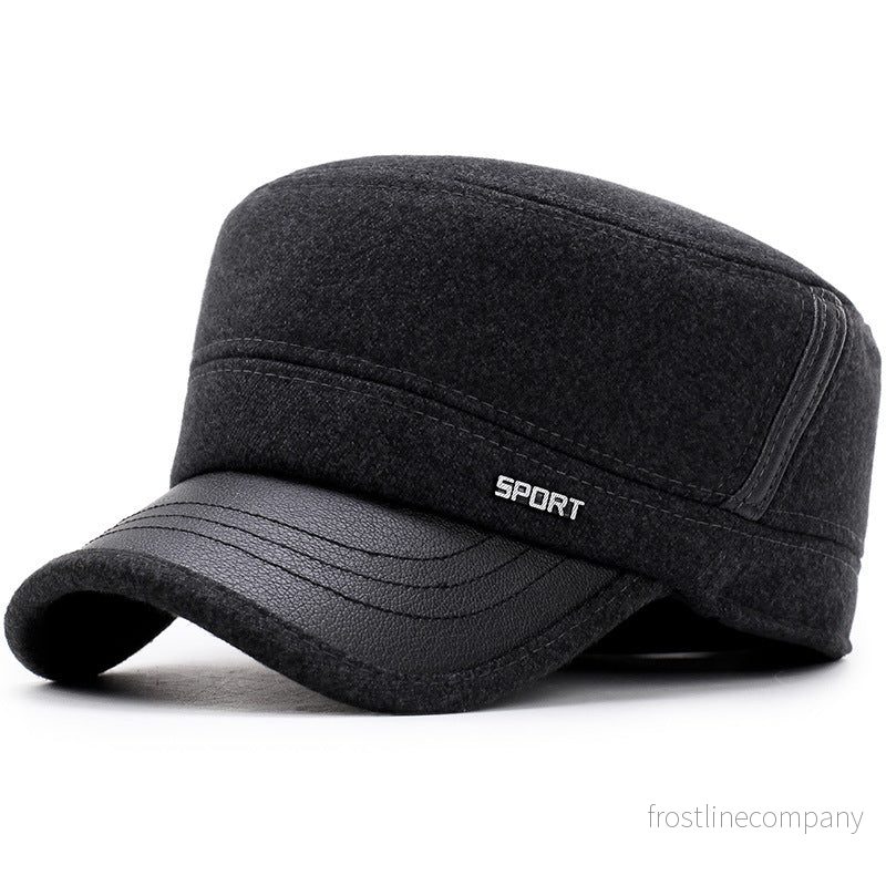 Varm vinterkeps i ull – Stilren flat cap för herr - Bild 2