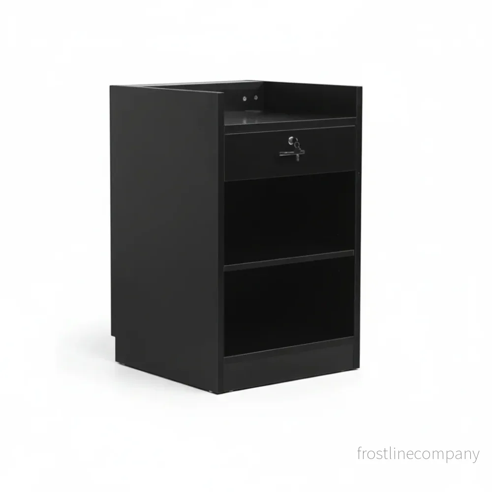 MADS smal butiksdisk, svart B 60 - rillpanelfront - Bild 2