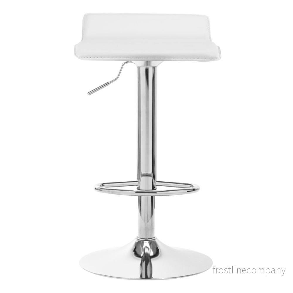 Barstol med ryggstöd QS-B08 Vit - Justerbar - Bild 3