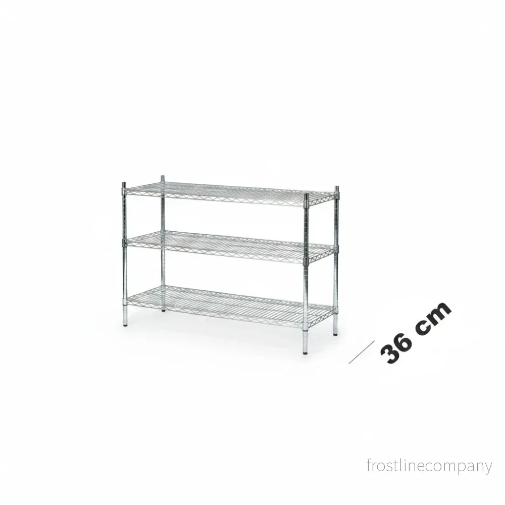 Tubo hylde med 3 hylder, krom, 90 x 122 x 36 cm utan logo. Tubo hylde med 3 hylder, krom, 90 x 122 x 36 cm utan logo.