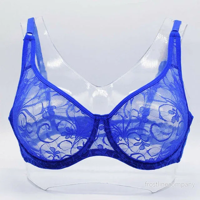 Elegant Plus Size Spets-BH med Bygel – Stödjande och Bekväm Vardags-BH för Dam - Bild 3