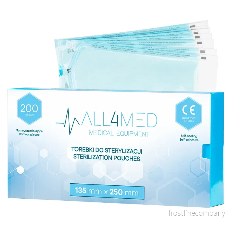 Steriliseringspåsar All4Med 135×250 mm – 200 st Steriliseringspåsar All4Med 135×250 mm – 200 st
