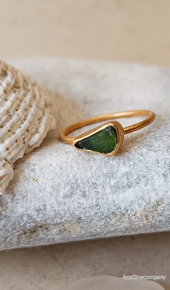 Ring strandglas nr 17 – size 16