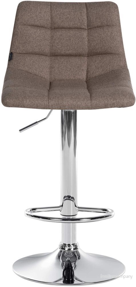 Barstol med ryggstöd Tyg Justerbar Vridbar 107 Taupe - Bild 3