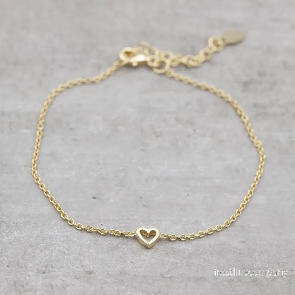 Armband i guld hjärta Armband i guld hjärta