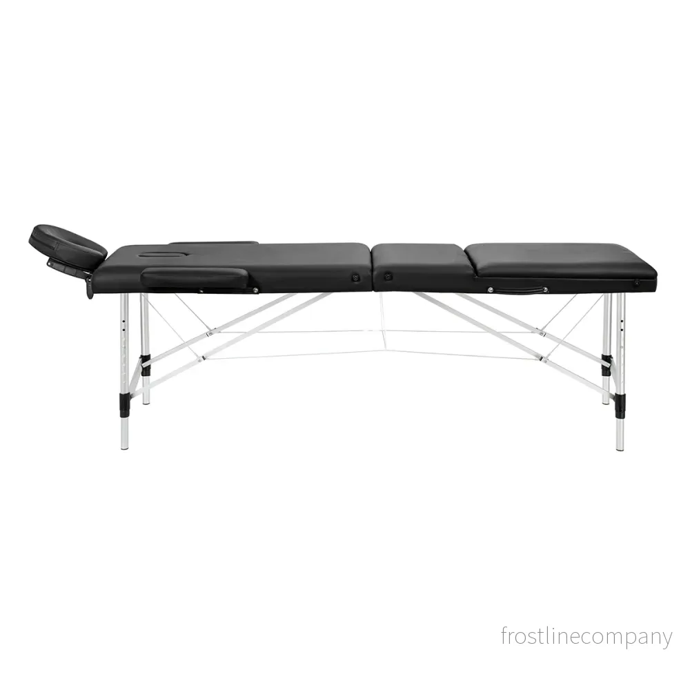 Massagebänk Hopfällbar Aluminium Balance 3 Zoner Svart - Bild 2