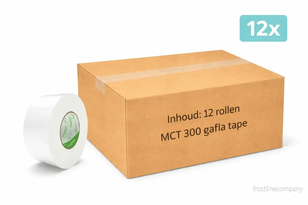 12 st MegaTape MCT 300 · Gaffatejp · 75 mm · vit · rulle 50 m
