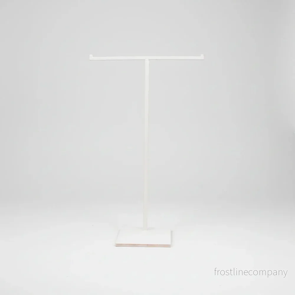 T-display - Höjdjusterbar. Vit. H43-81 cm. Fyrkantig fot - smyckesdisplay - Bild 2