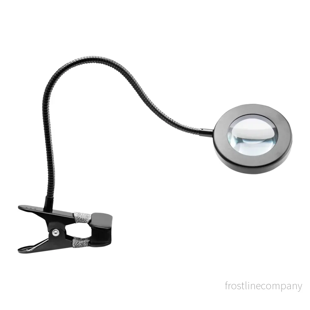 Förstoringslampa LED 5D med bordsklämma USB Svanhals – Svart Förstoringslampa LED 5D med bordsklämma USB Svanhals – Svart