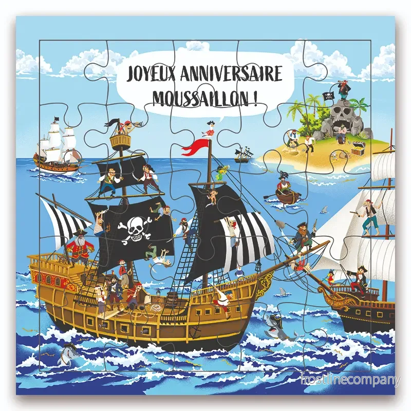 Pusselkort med pirater Cartes d’Art