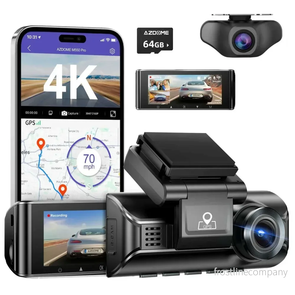 AZDome M770 Pro 2CH 4K Wifi GPS 64gb dashcam AZDome M770 Pro 2CH 4K Wifi GPS 64gb dashcam