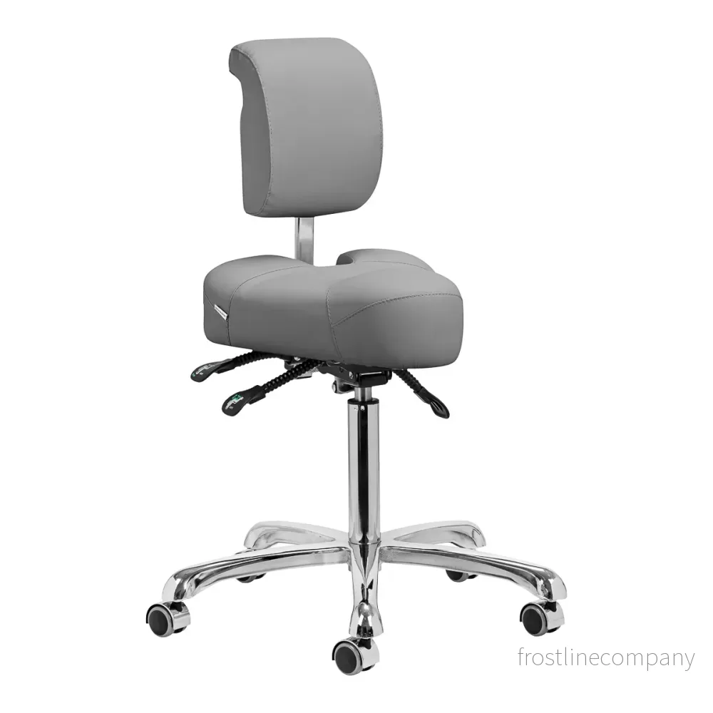 Giovanni 1005 Taburett med Ryggstöd & Tiltbar Sits – Grå Giovanni 1005 Taburett med Ryggstöd & Tiltbar Sits – Grå