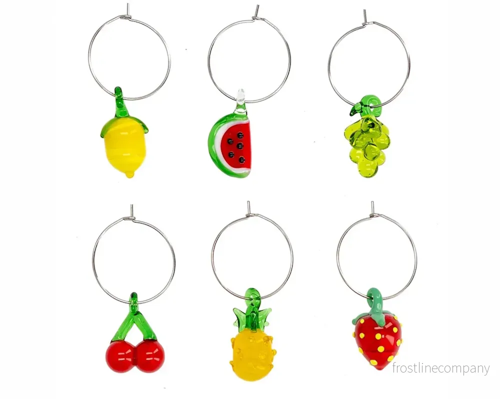 Vinglasmarkörer 6-pack fruktmix Vinglasmarkörer 6-pack fruktmix