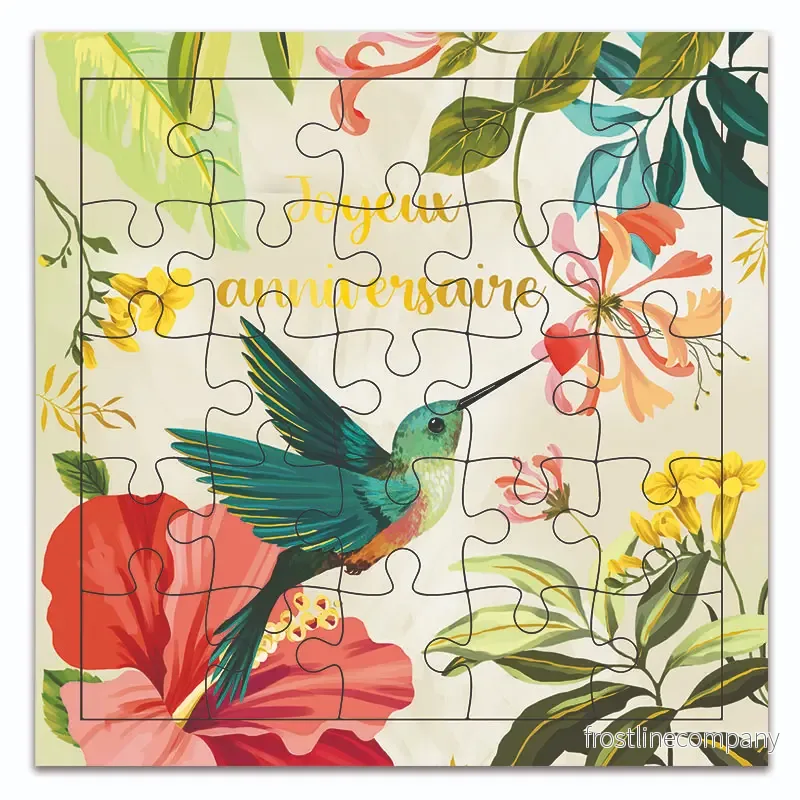 Pusselkort med kolibri Cartes d’Art