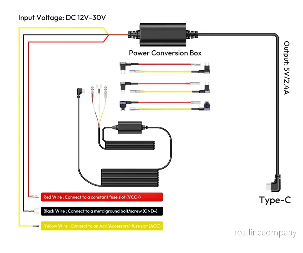 Botslab hardwire kit USB-C 3-wire - Bild 3