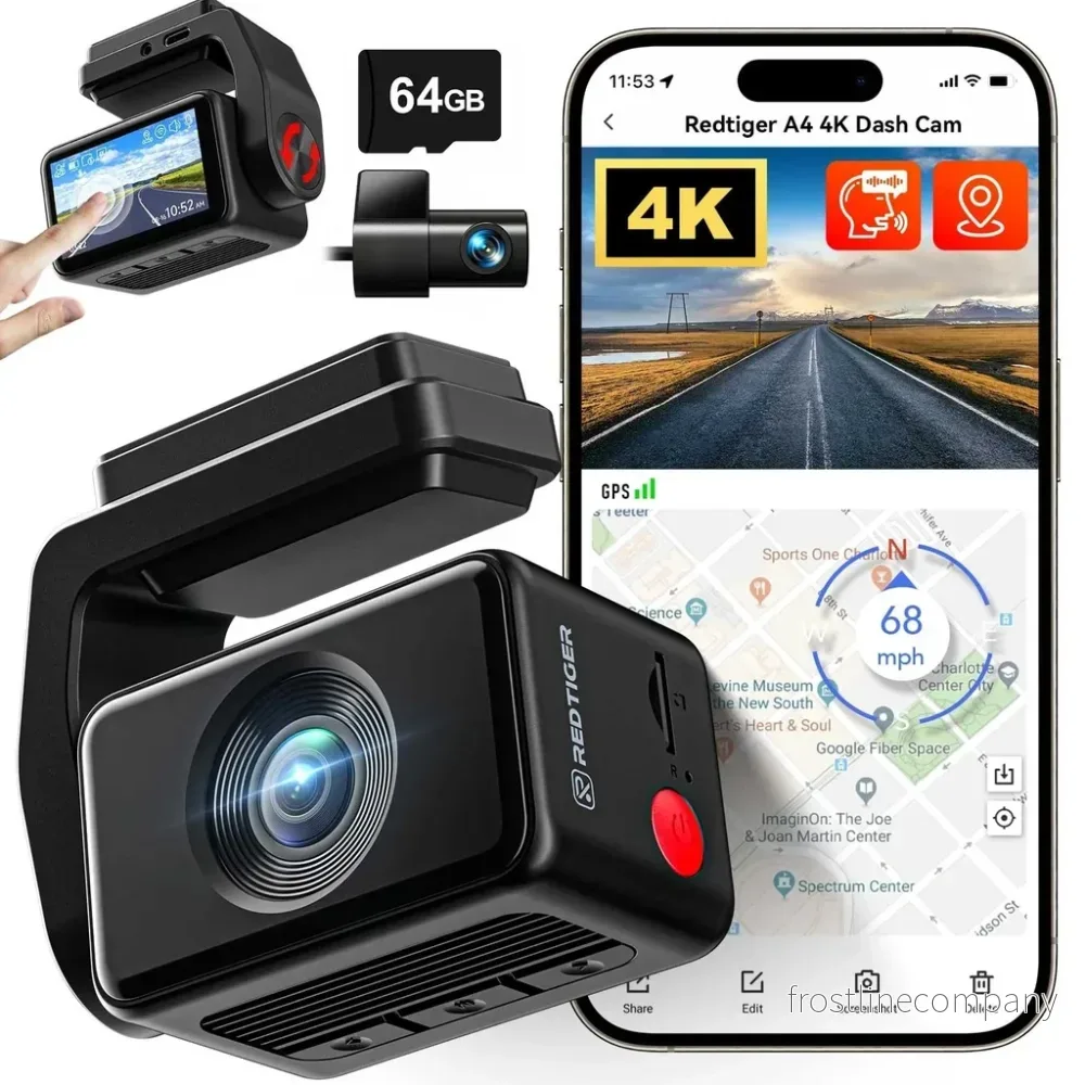 Redtiger A4 4K Touch Wifi GPS 2CH 64gb dashcam - Bild 2