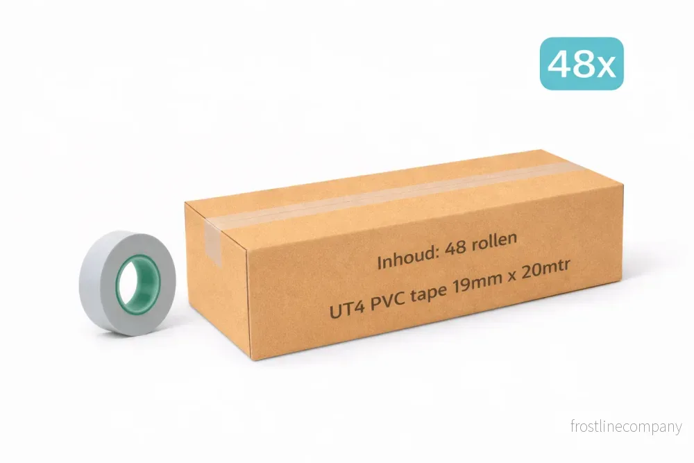 48x MegaTape UT4 · PVC-tejp · 19 mm · vit · 20 m rulle