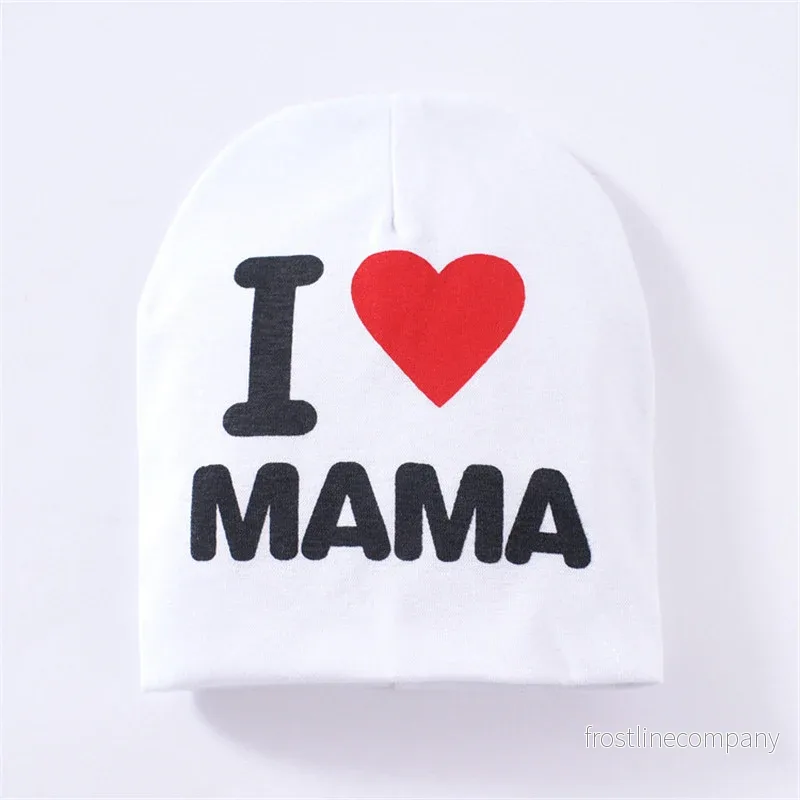 Babymössa I Love MAMA – Mjuk Bomullsmössa – Höst & Vinter – 0-18 mån